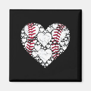 Baseball Herz Liebe Spiel Sport Fan Spieltag Magnet