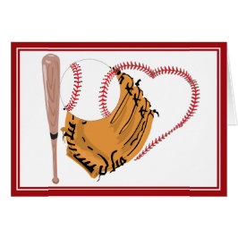 Baseball-Herz und -Text