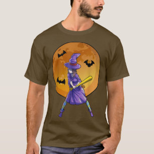 Baseball Hexe Halloween Girls Baseball Hall T-Shirt