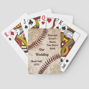 Baseball-Hochzeitsgeschenke oder Baseball-Hochzeit Spielkarten