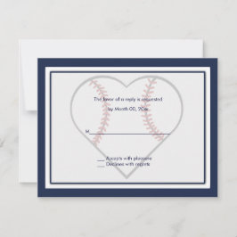 Baseball-Hochzeitskarte RSVP Karte