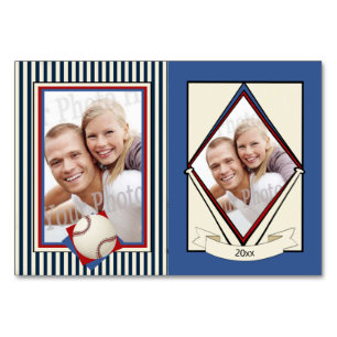 Baseball-Hochzeitskarten Tischnummer