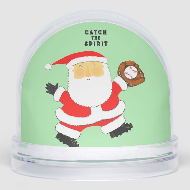 Baseball Holiday Geschenk Kleine Geschenk Schneekugeln (Vorderseite)