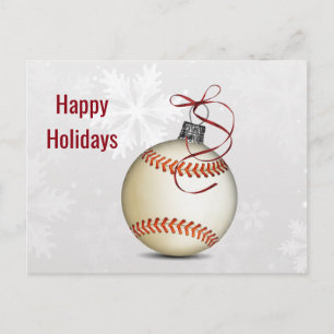 Baseball Holiday Gruß Feiertagspostkarte