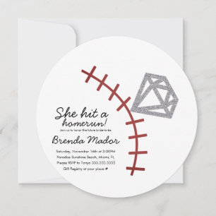 Baseball Homerun Diamond Gem Brautparty laden Save The Date