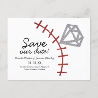 Baseball Homerun Diamond Gem Save the Date