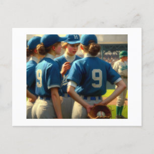 Baseball Huddle Postkarte