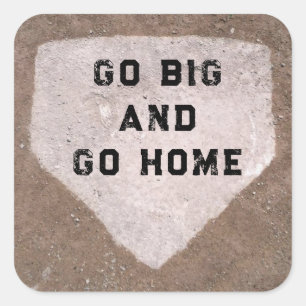 Baseball Humor Quadratischer Aufkleber