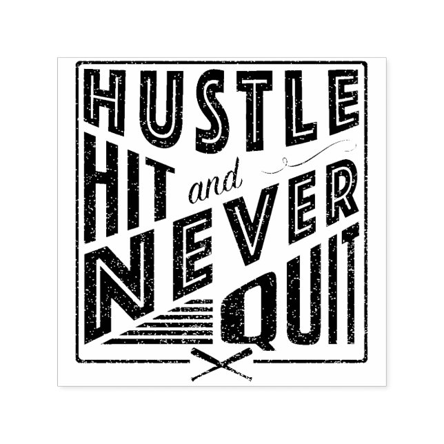 Baseball Hustle Hit Beenden Sie niemals die benutz Permastempel (Design)