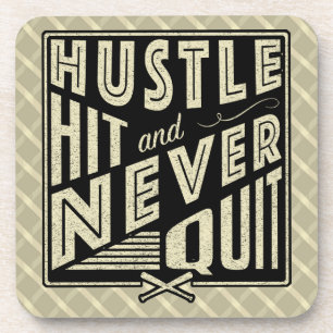 Baseball Hustle Hit nie beenden Untersetzer Set
