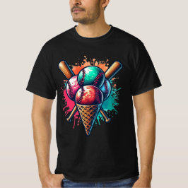 Baseball & Ice Cream - Sweet Sommersport T-Shirt