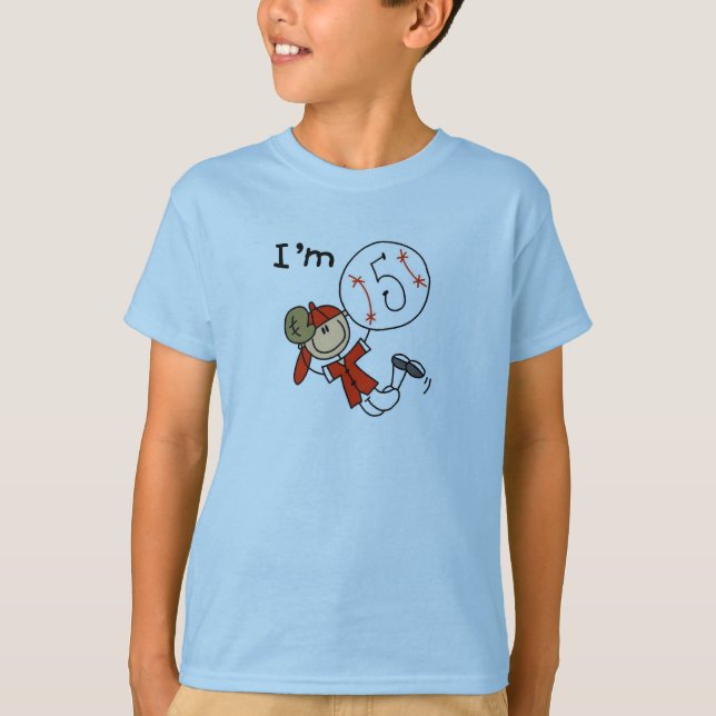 Baseball, ich bin 5 Hemden und Geschenke T-Shirt (Vorderseite)