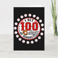 Baseball Ich habe 100 Schultage getroffen Baseball