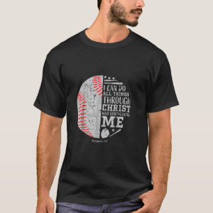 Baseball ich kann Dinge tun, durch Christlichen, w T-Shirt
