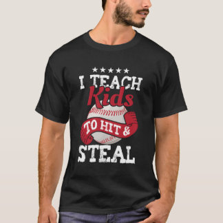 Baseball ich lehre Kinder, echten Sport zu schlage T-Shirt