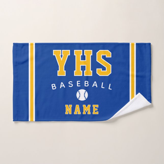 Baseball Icon, Custom Name & School, Team Gift Handtuch (Handtuch)