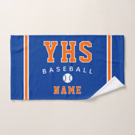Baseball Icon, Custom Name & School, Team Gift Handtuch