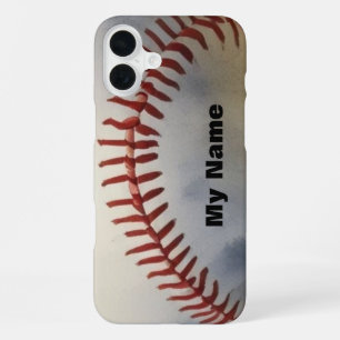 Baseball Ihr Name iPhone 16 Plus Hülle