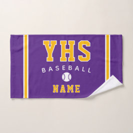 Baseball-Ikone, Benutzerdefinierter Name & Schule, Handtuch