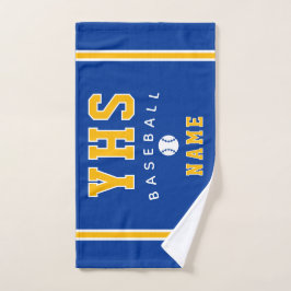 Baseball-Ikone, Benutzerdefinierter Name & Schule, Handtuch