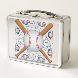 Baseball-Ikonen-Collage Metall Brotdose