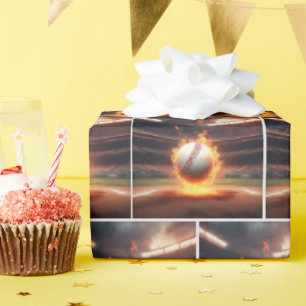 Baseball im Stadion Geschenkpapier