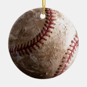 Baseball im Vintage-Stil Retro-Ornament Keramik Ornament