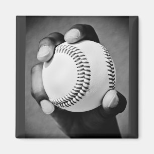 Baseball in der Hand Magnet