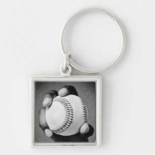 Baseball in der Hand Schlüsselanhänger