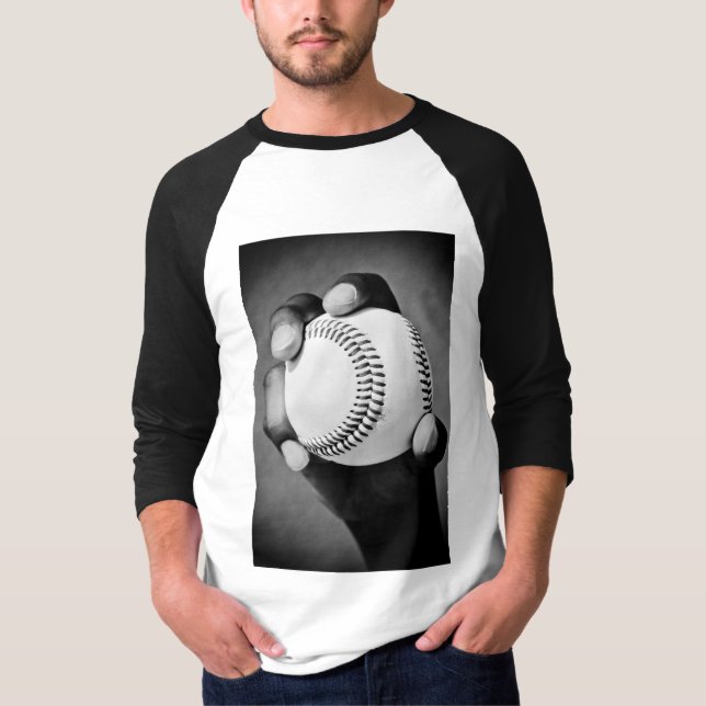 Baseball in der Hand T-Shirt (Vorderseite)