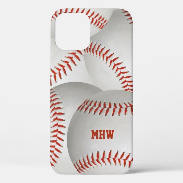 Baseball-individuelle Monogramm-Telefonfälle Case-Mate iPhone Hülle (Rückseite)