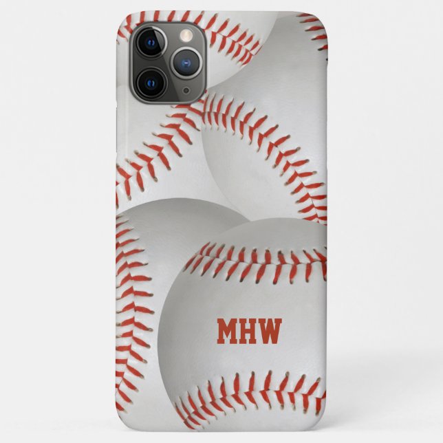 Baseball-individuelle Monogramm-Telefonfälle Case-Mate iPhone Hülle (Rückseite)