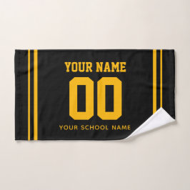 Baseball individueller Name & Rückennummer, Teamge Handtuch