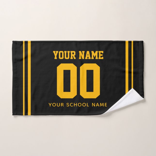 Baseball individueller Name & Rückennummer, Teamge Handtuch (Handtuch)
