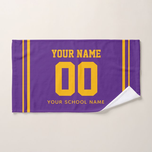 Baseball individueller Name & Rückennummer, Teamge Handtuch (Handtuch)