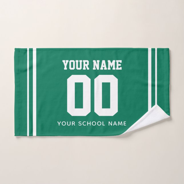 Baseball individueller Name & Rückennummer, Teamge Handtuch (Handtuch)