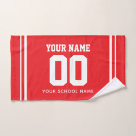 Baseball individueller Name & Rückennummer, Teamge Handtuch