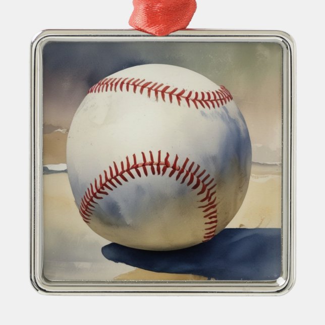 Baseball Inspirational Ornament Aus Metall (Vorne)