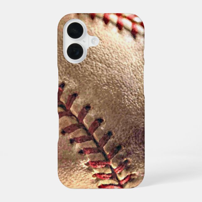 Baseball iPhone 16 Hülle (Rückseite)
