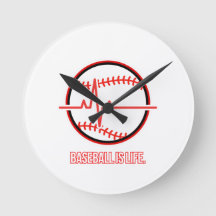 Baseball is Life Heartbeat Pulse Graphic