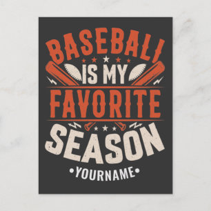 Baseball is my Favorite Season Postkarte