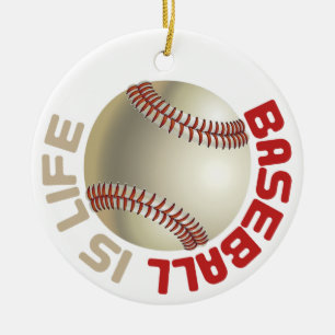 Baseball ist Leben Keramik Ornament