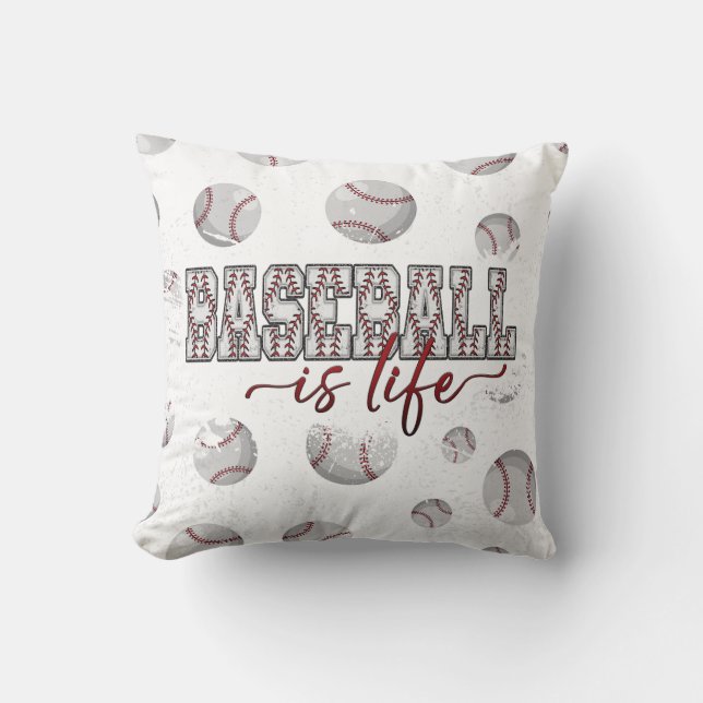 Baseball ist Leben Kissen (Vorderseite)