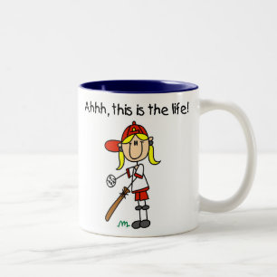 Baseball ist Leben Zweifarbige Tasse
