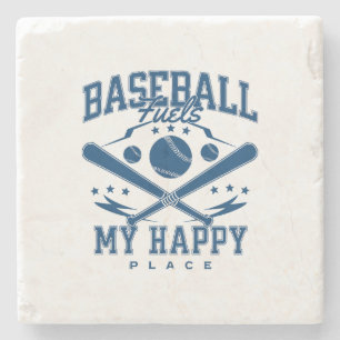 Baseball ist mein glücklicher Ort Steinuntersetzer