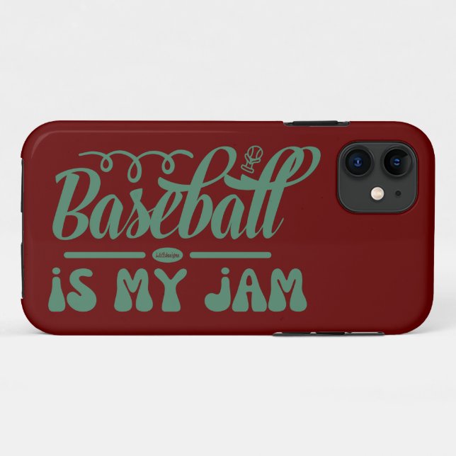 BASEBALL IST MEIN JAM lustig typografischer Baseba Case-Mate iPhone Hülle (Rückseite (Horizontal))