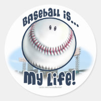 Baseball ist... Mein Leben. Aufkleber