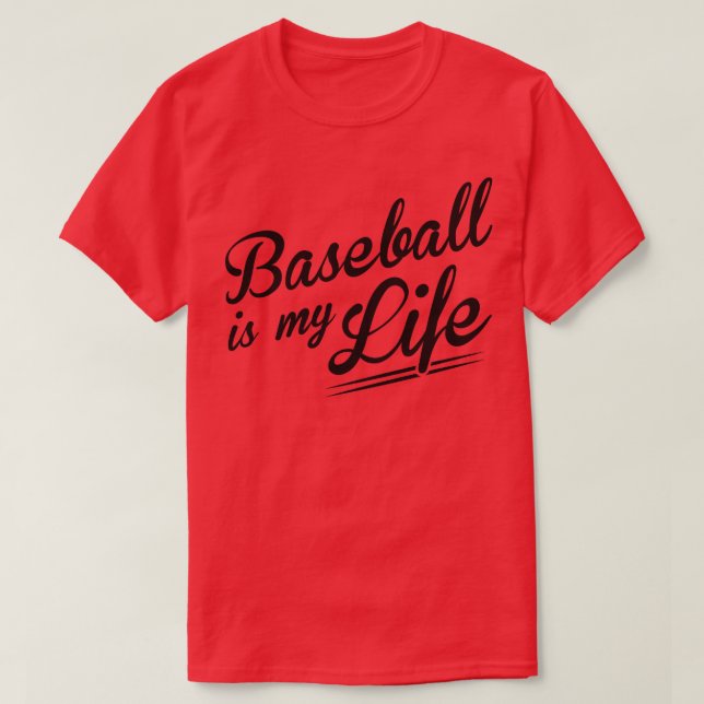 Baseball ist mein Leben T-Shirt (Design vorne)