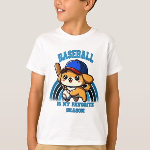 Baseball ist mein Lieblingssaison-Welpe T-Shirt