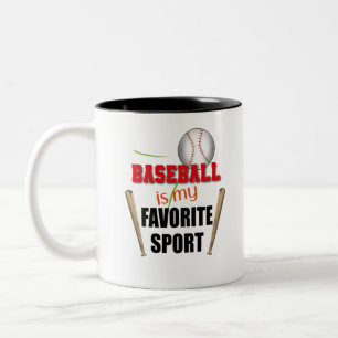 Baseball ist mein Lieblingssport, Baseball Player Zweifarbige Tasse